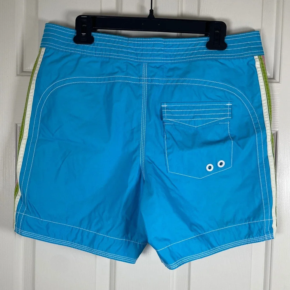 Vintage Hollister Mens Board Shorts Blue Seagull Logo Swim Trunks Medium Surf